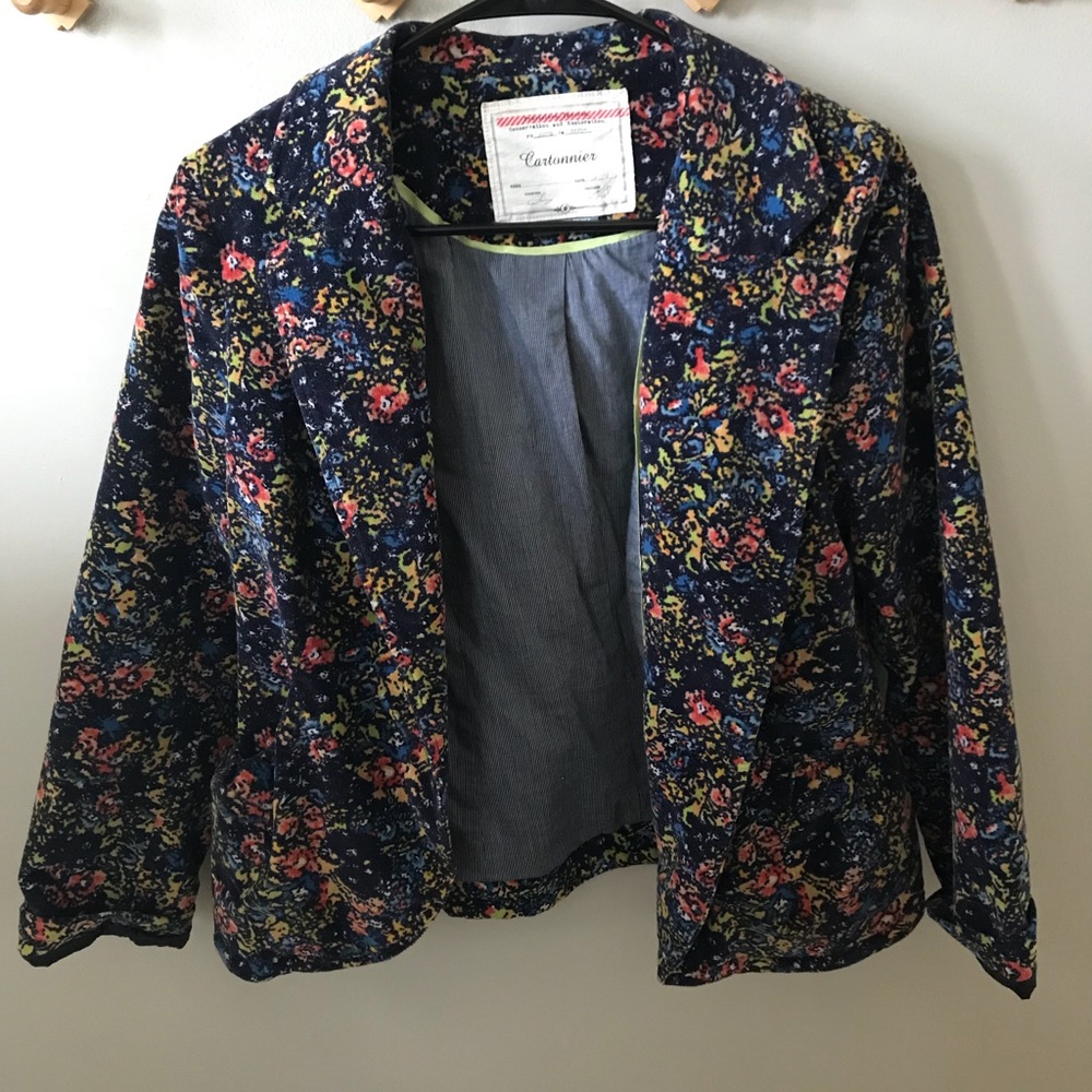 Anthropologie floral blazer